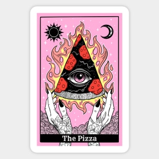 Pink Pizza Tarot Reading Sticker